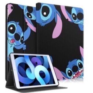JoySolar Disney Stitch iPad 7th 8th 9th Gen 10.2 Folio Case Stand Black Blue